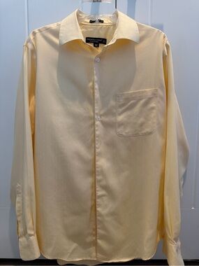 Pronto Uomo Pale Yellow Long-Sleeve Dress Shirt